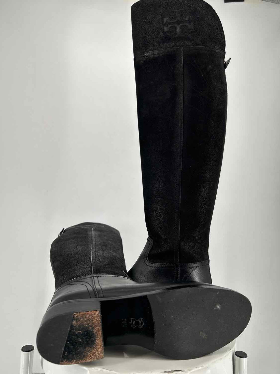 Tory Burch Women Size 7.5 Black Simone Over The Knee Boot