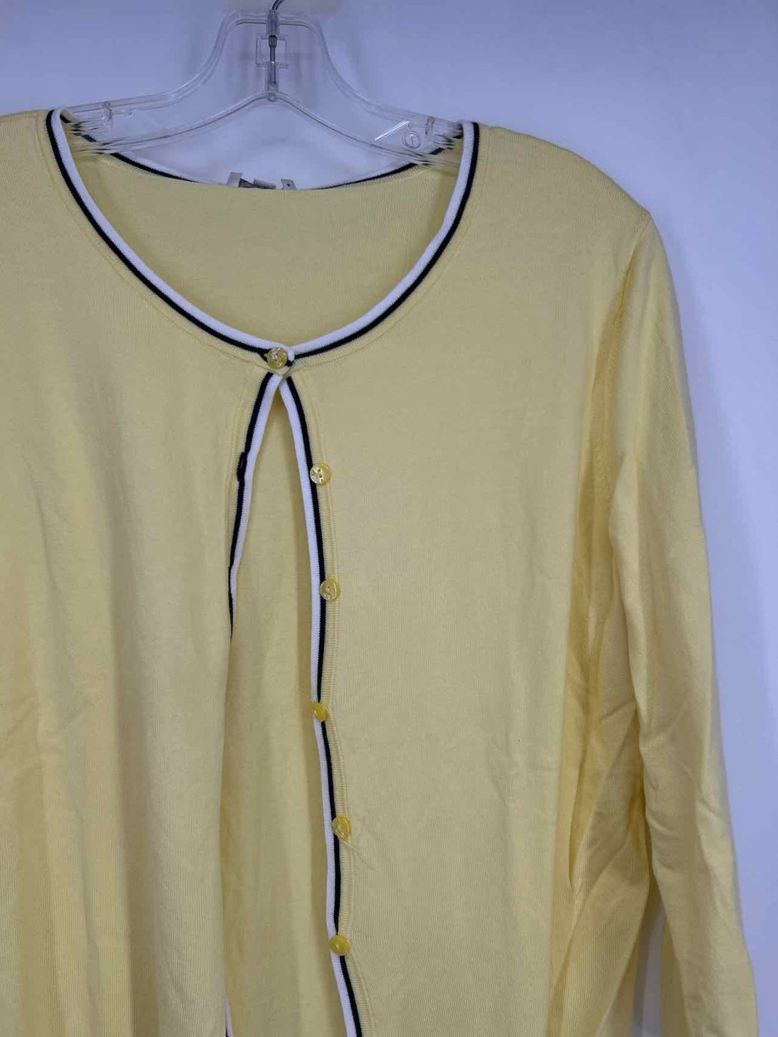 Talbots Size XL Yellow Cardigan