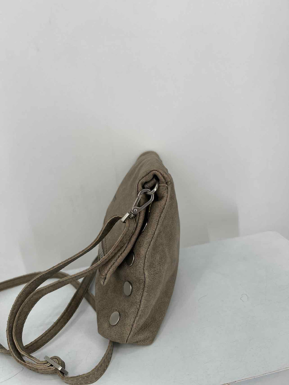 Hammitt Stone Gray Leather As Is Crossbody