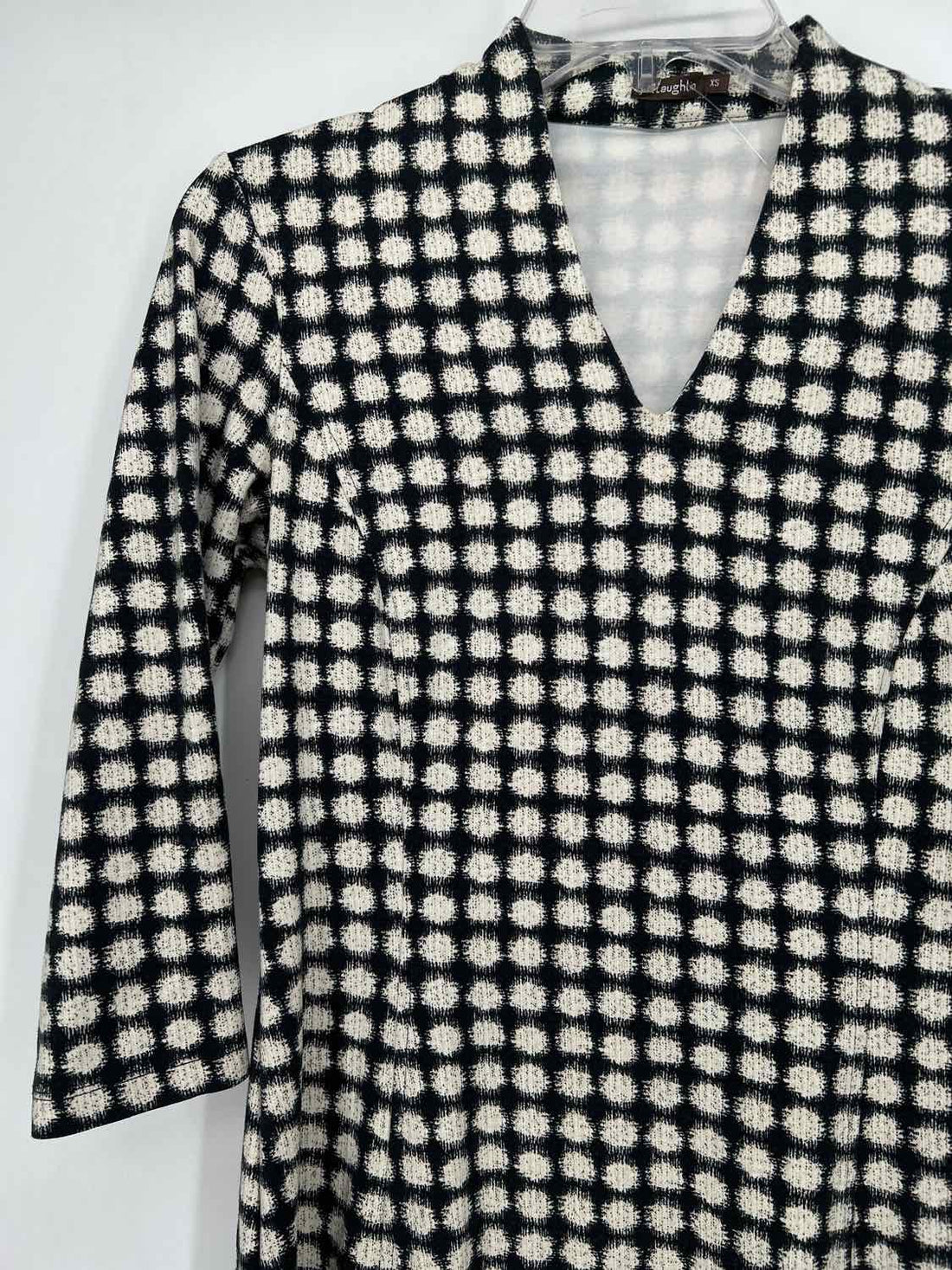 J McLaughlin Size XS Black Print LS Dress