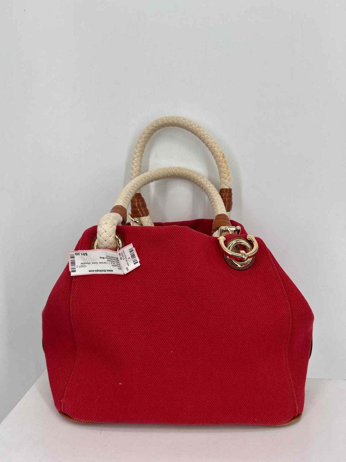 Michael Kors Red Canvas Good Shoulder