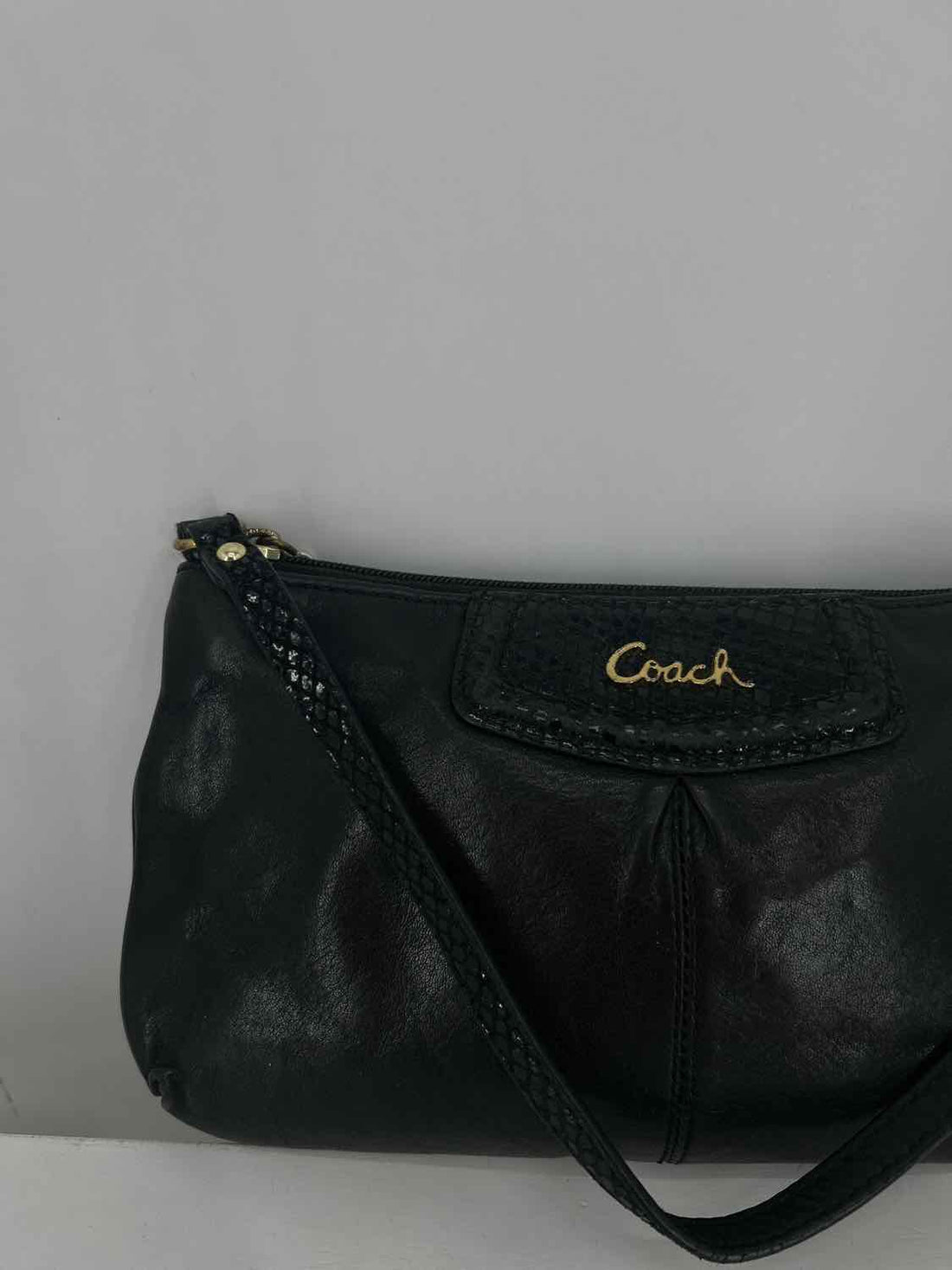 Coach Black Leather Vintage Clutch