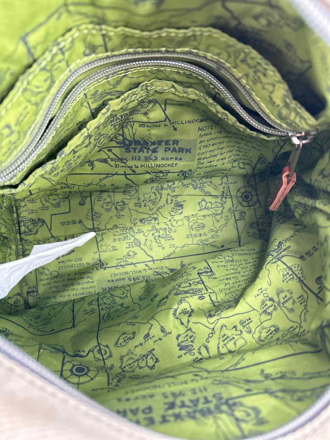 L L Bean Taupe & Brown Purse