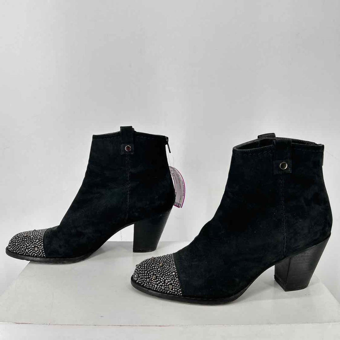 Stuart Weitzman Women Size 9.5 Black Genuine Leather Ankle Boot