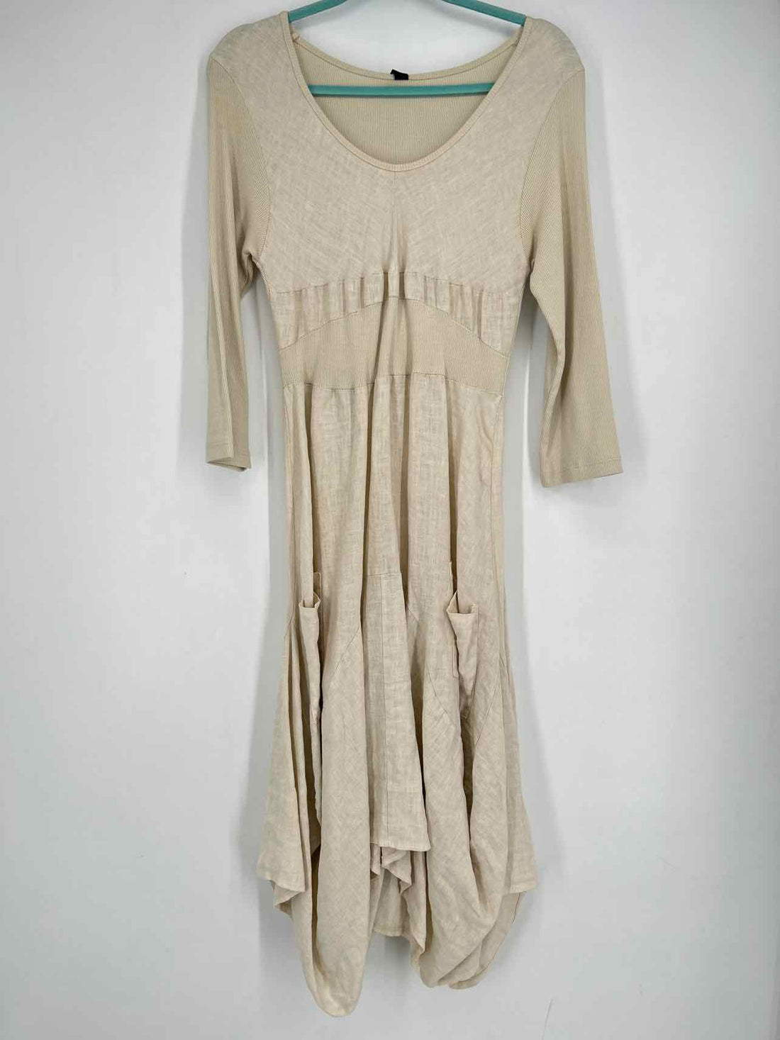 Inizio Size XL Beige Long Sleeve Dress