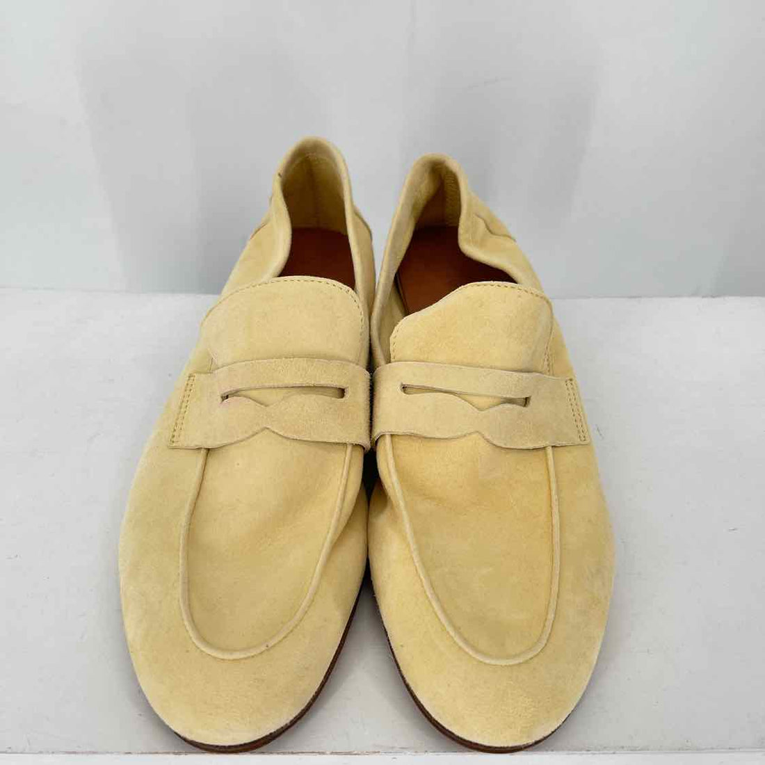 M. Gemi Women Size 38 Pale Yellow Suede Loafers