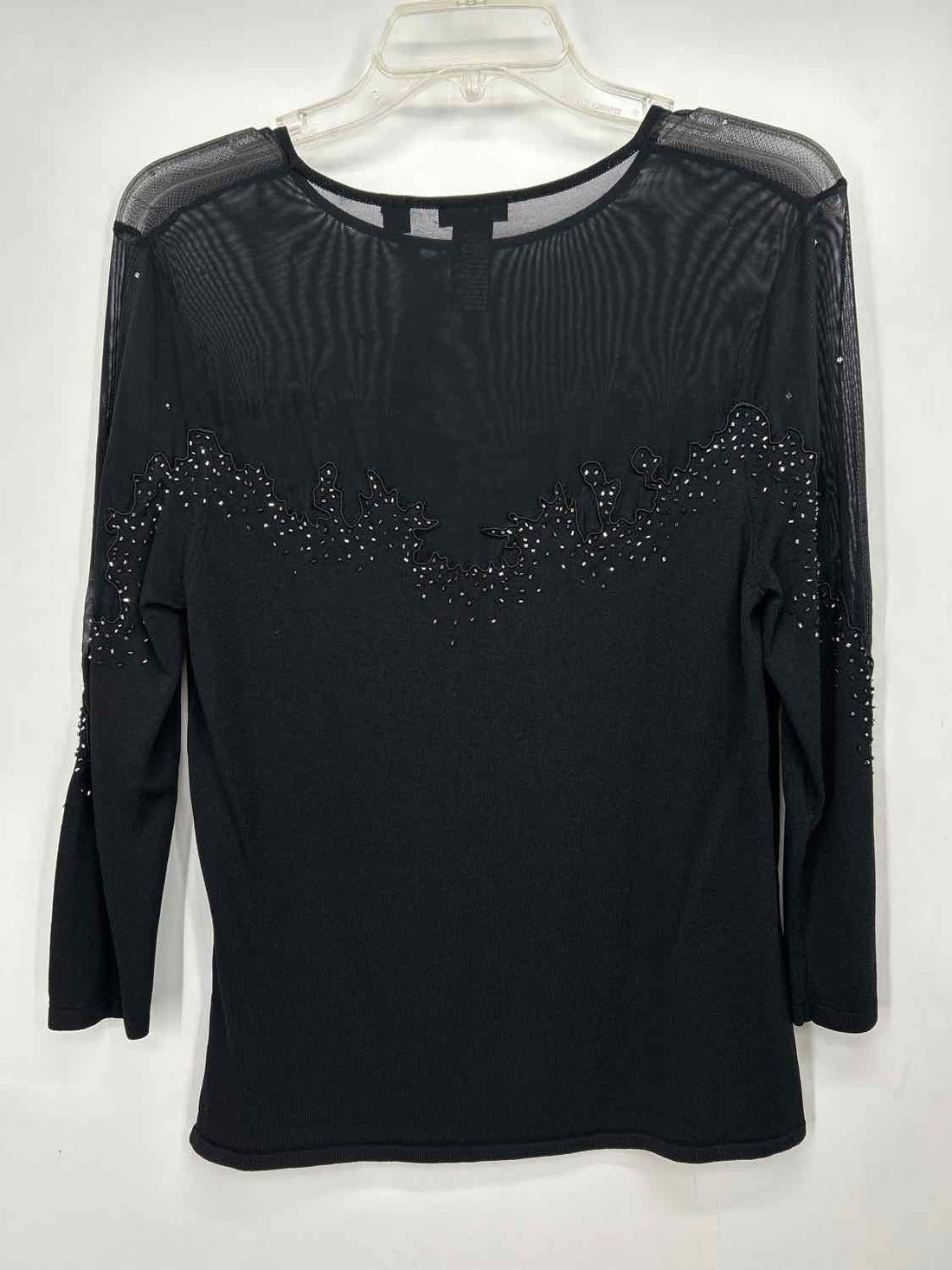 Cabo Size M Black Beaded Long Sleeve