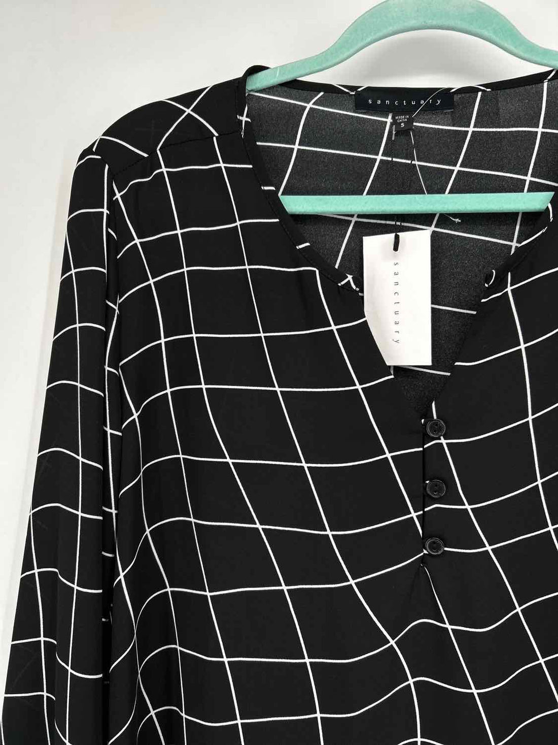 Sanctuary Size S Black & White Striped NWT Long Sleeve