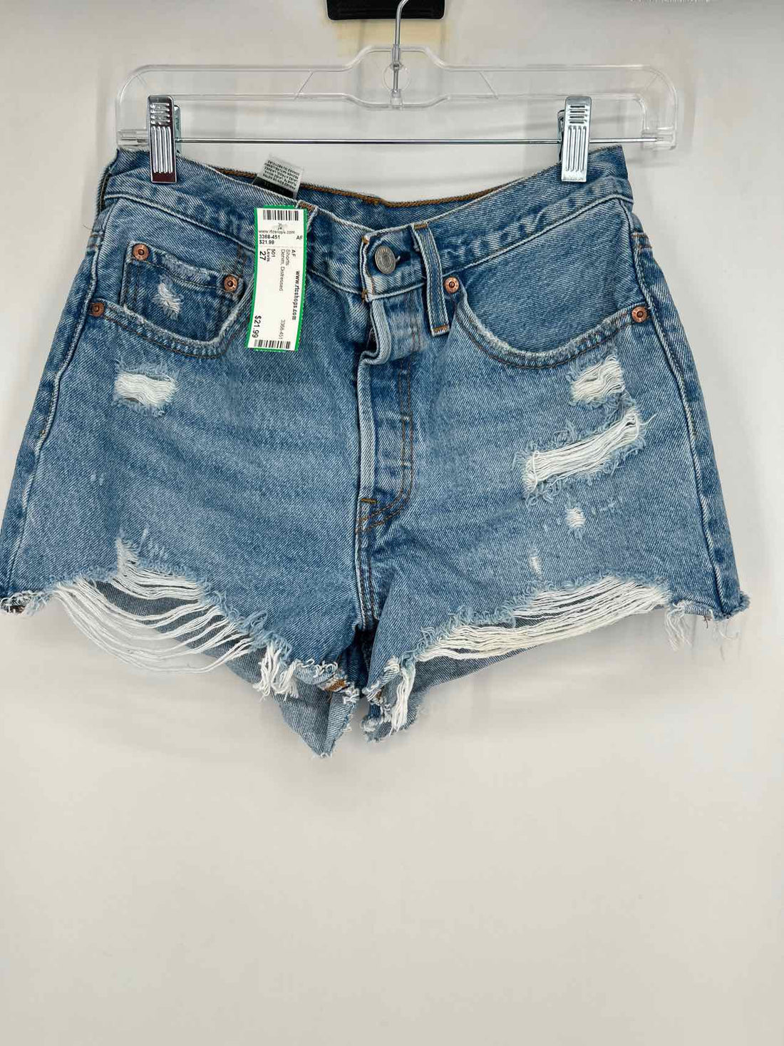 Levis Size 27 Denim Distressed Shorts