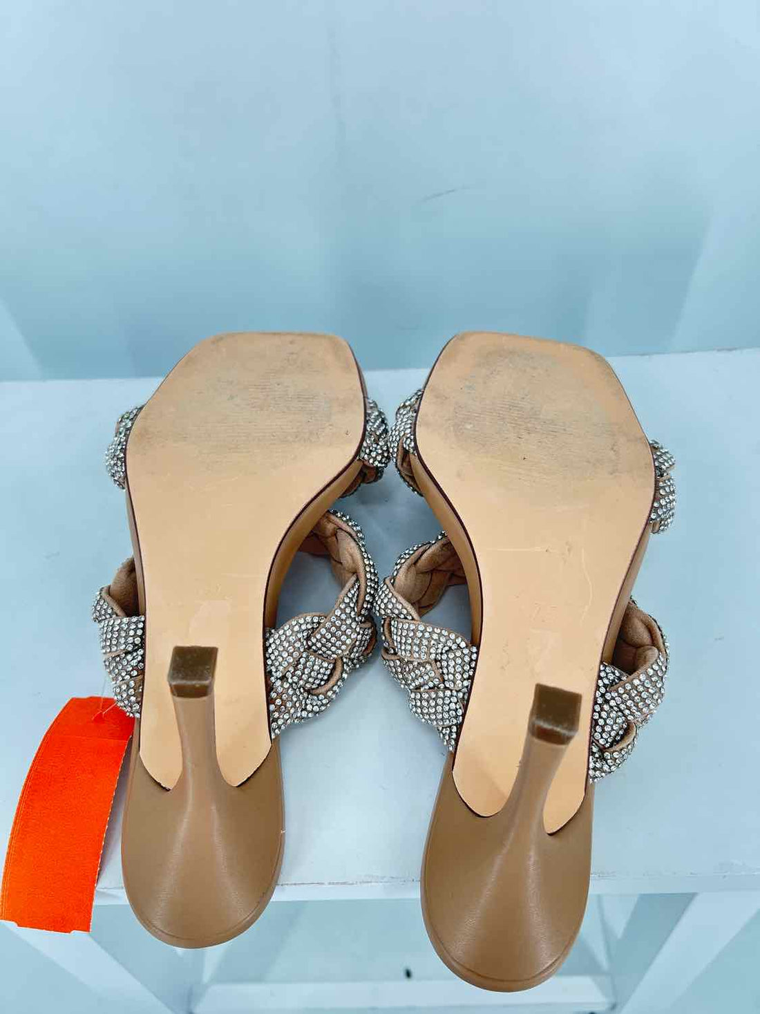 Steve Madden Women Size 7.5 Nude Sparkle Heels