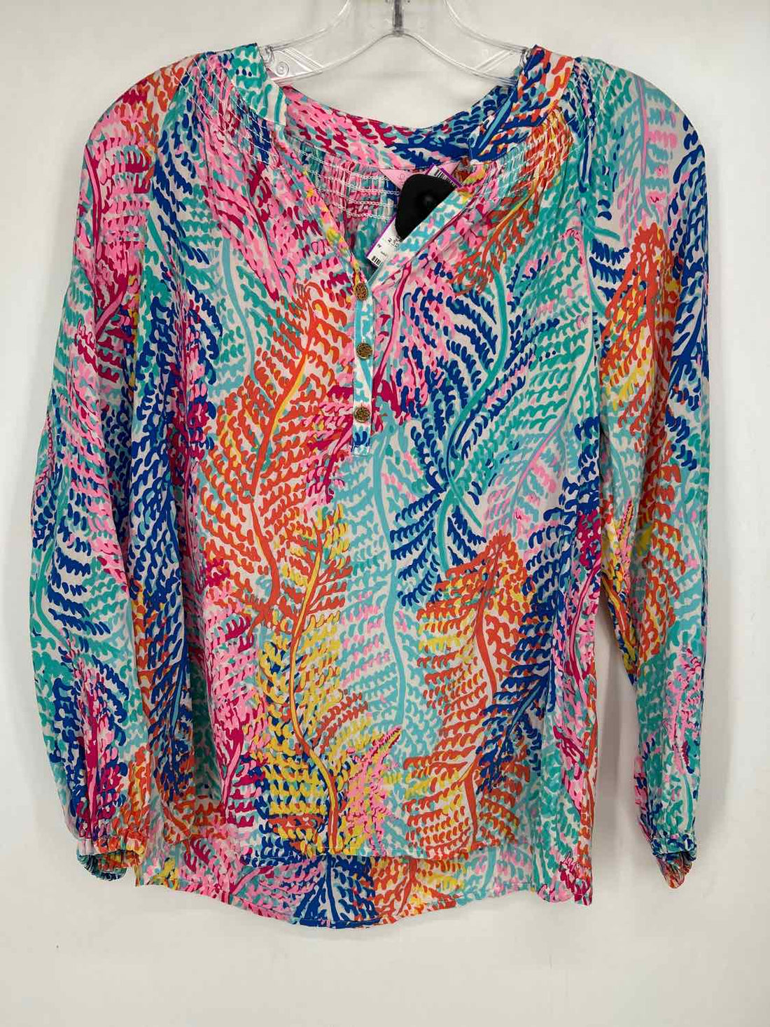 Lilly Pulitzer XS Multi Silk 100% Lilly Pulitzer Top