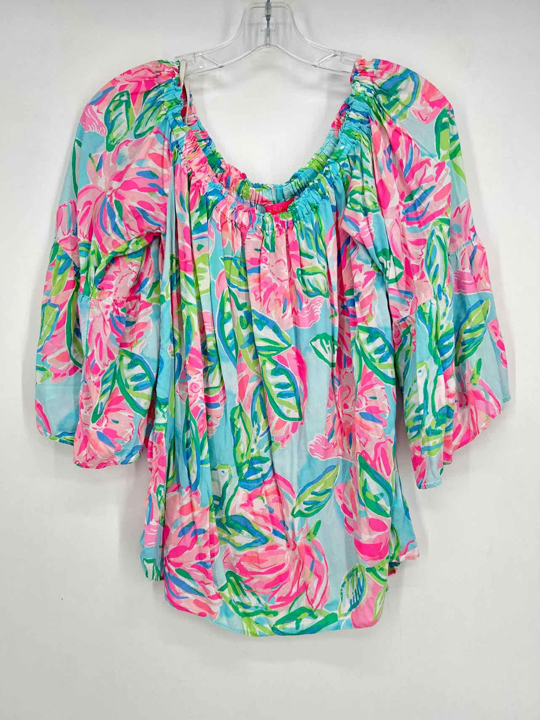 Lilly Pulitzer M Light Blue Floral Lilly Pulitzer Top