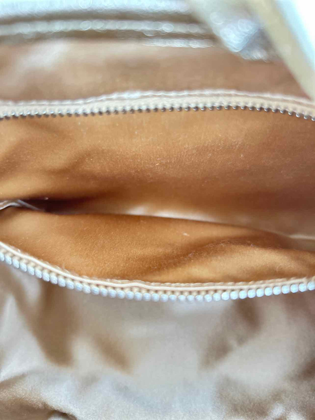 Prada Gold Silk Shoulder Purse