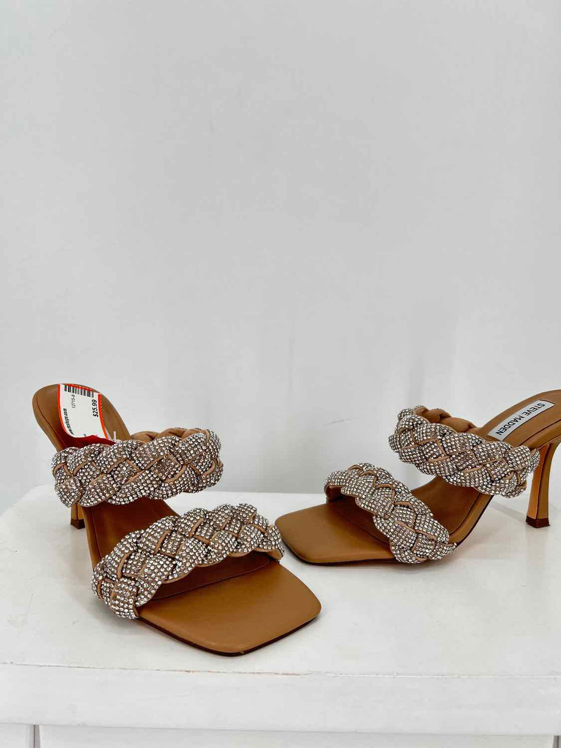 Steve Madden Women Size 7.5 Nude Sparkle Heels