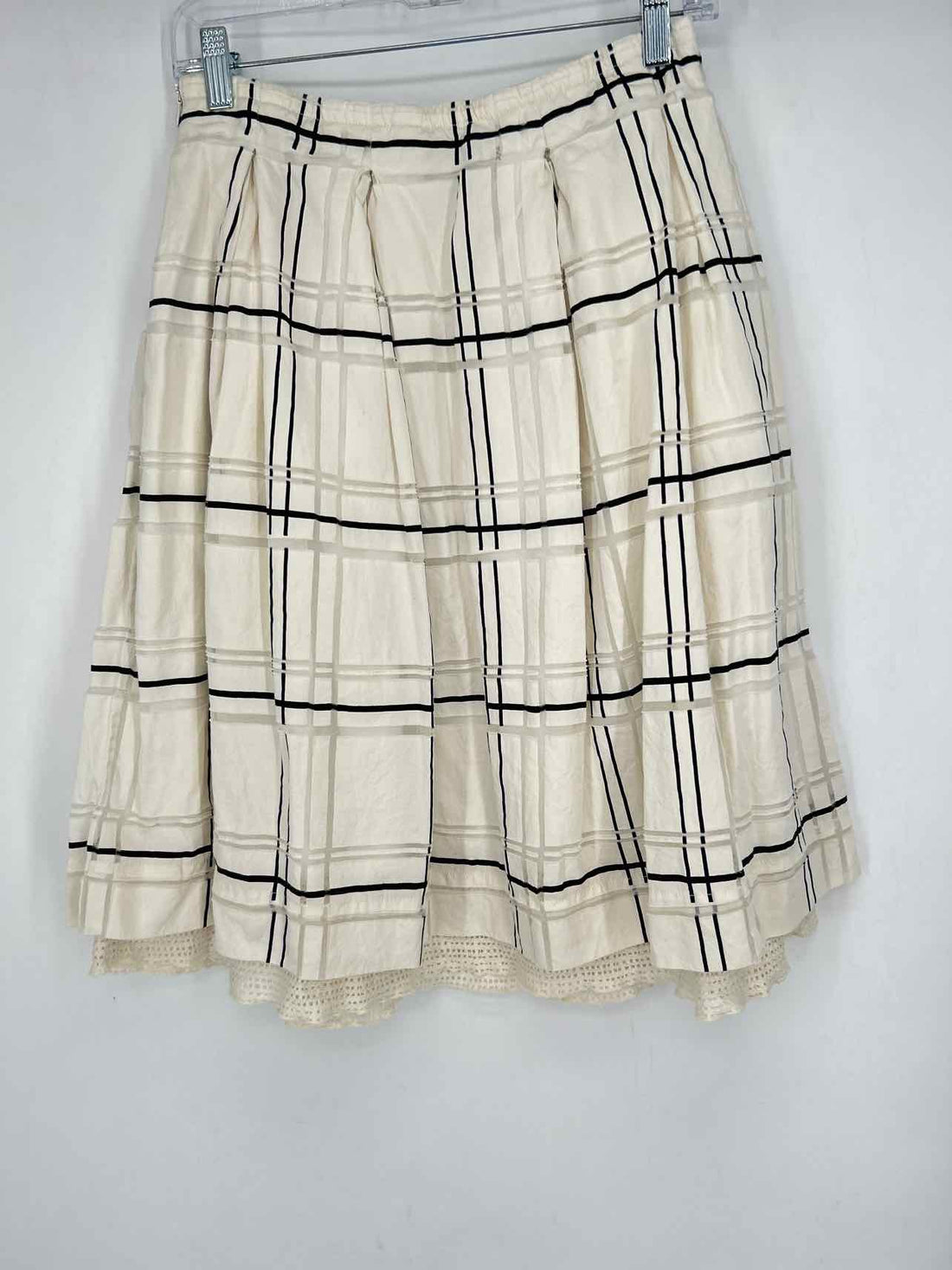 Piazza Sempione Size L Off White Striped Skirts