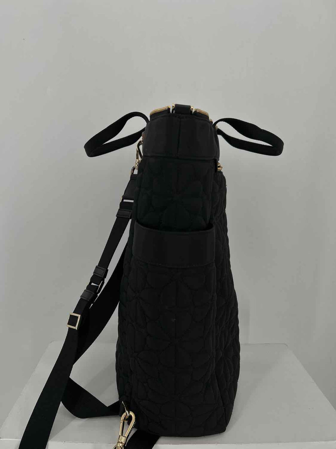 Kate Spade Black Quilted Nylon Excellent Condition Backpack