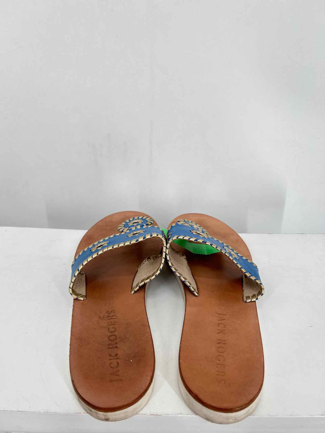 Jack Rogers Women Size 9 Blue & Gold Sandals