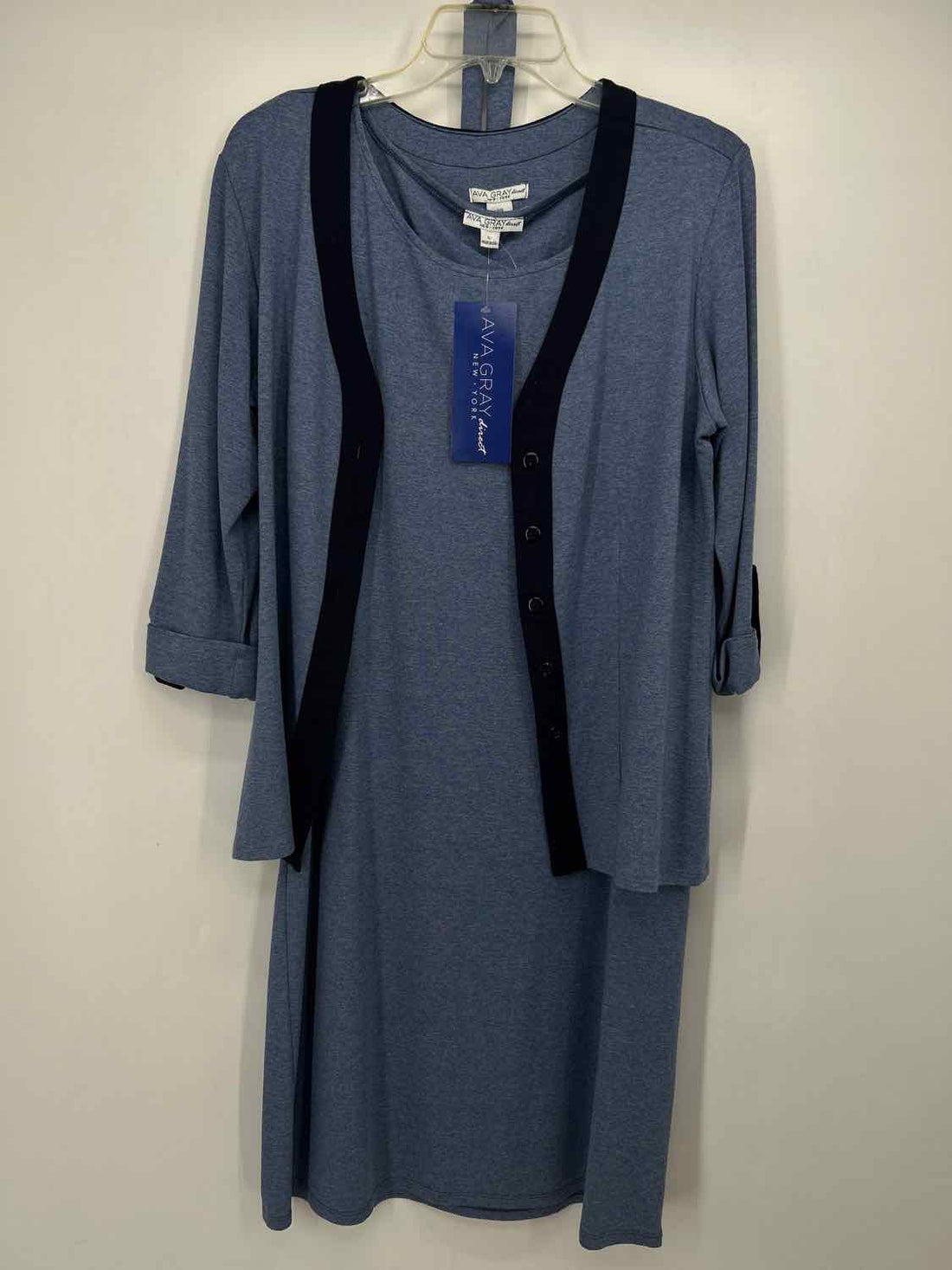 Ava Gray direct Size L Blue NWT Dress