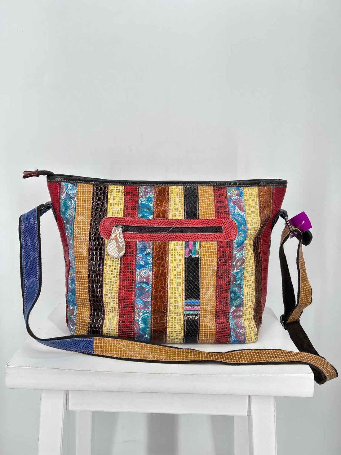 Treska Multi Color Leather Crossbody