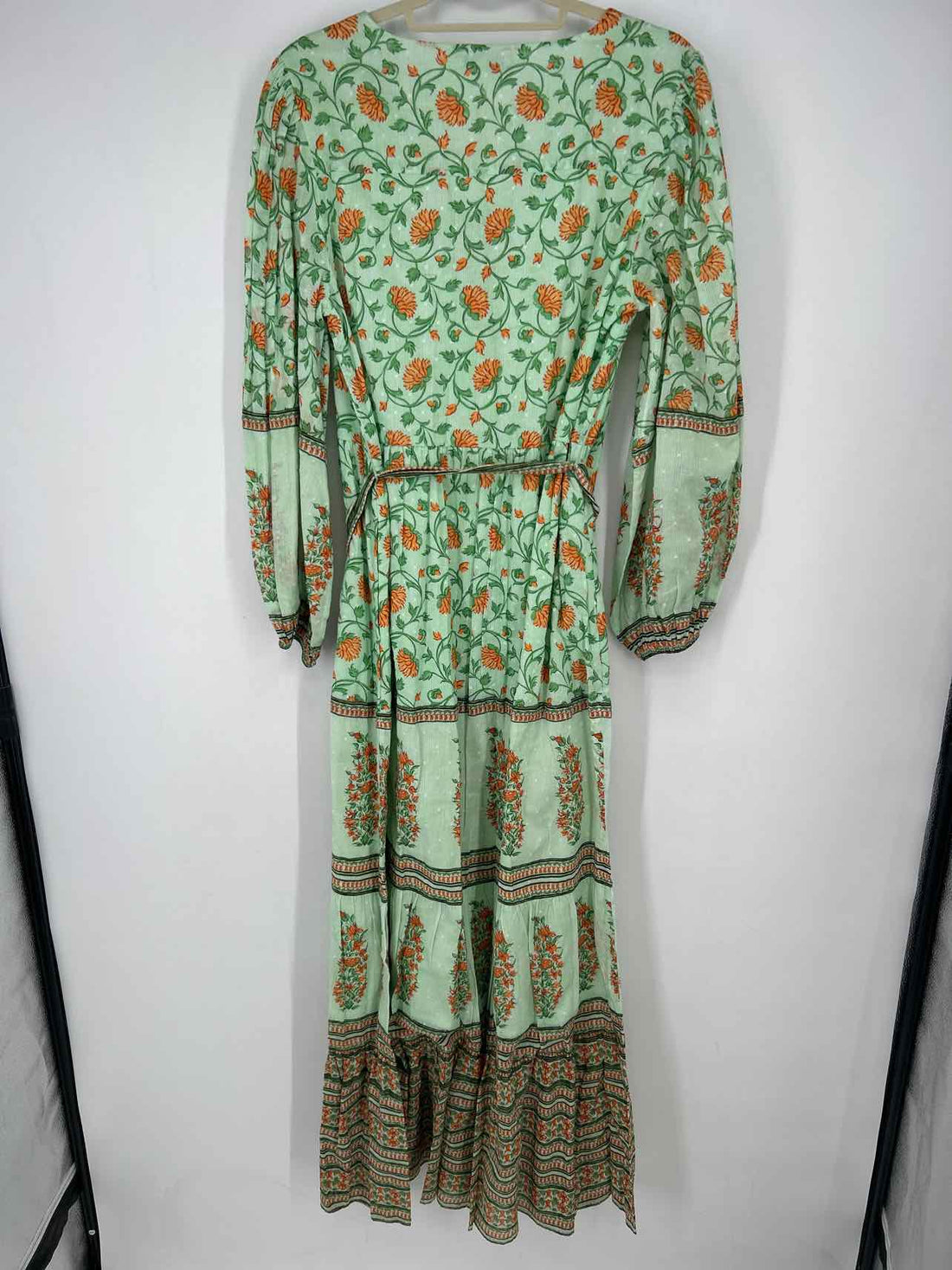 Celina Moon L Green & Orange Floral New Boutique Dress