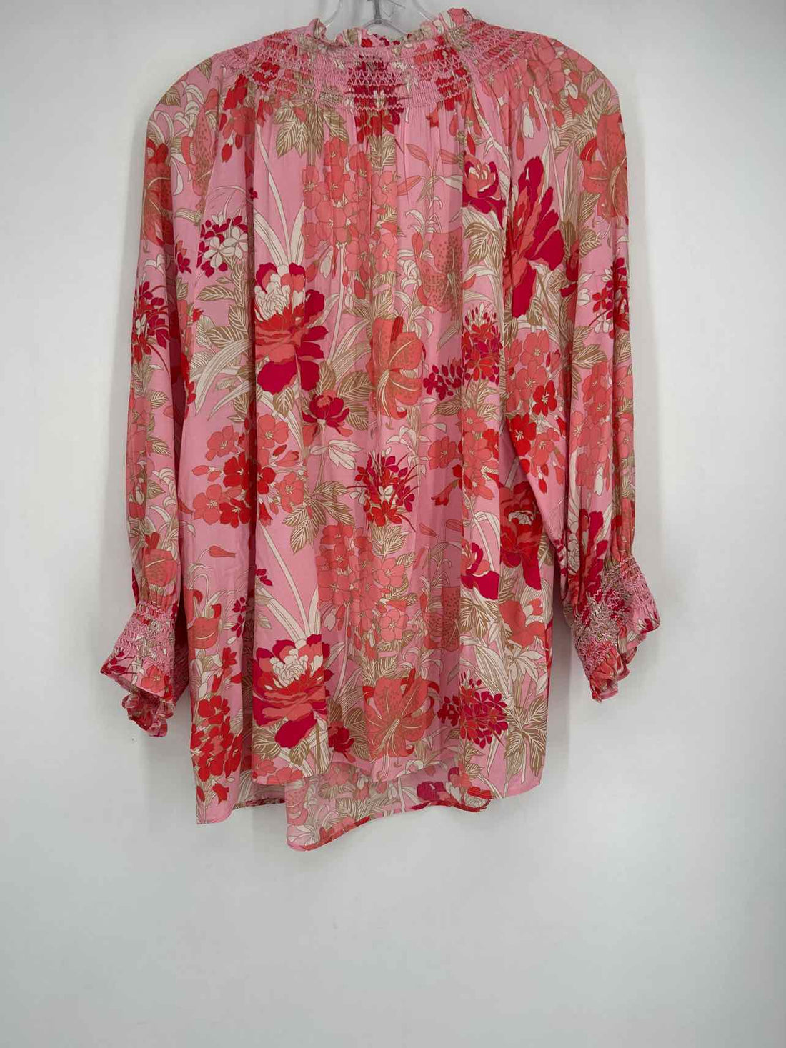Talbots Size 2X Pink Floral Top/Blouse