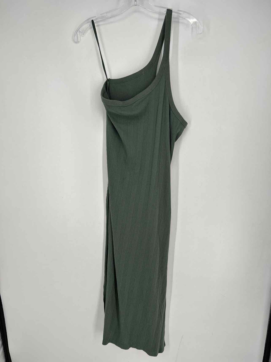 Aerie Size L Green One Shoulder Dress
