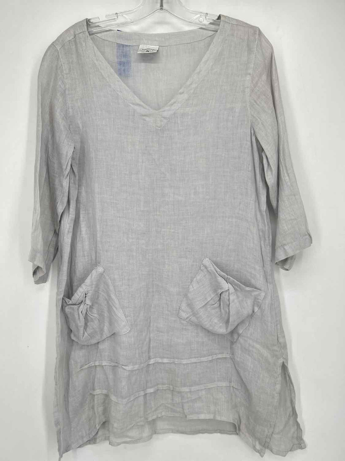 Click Size XS Light Gray Linen Long Sleeve