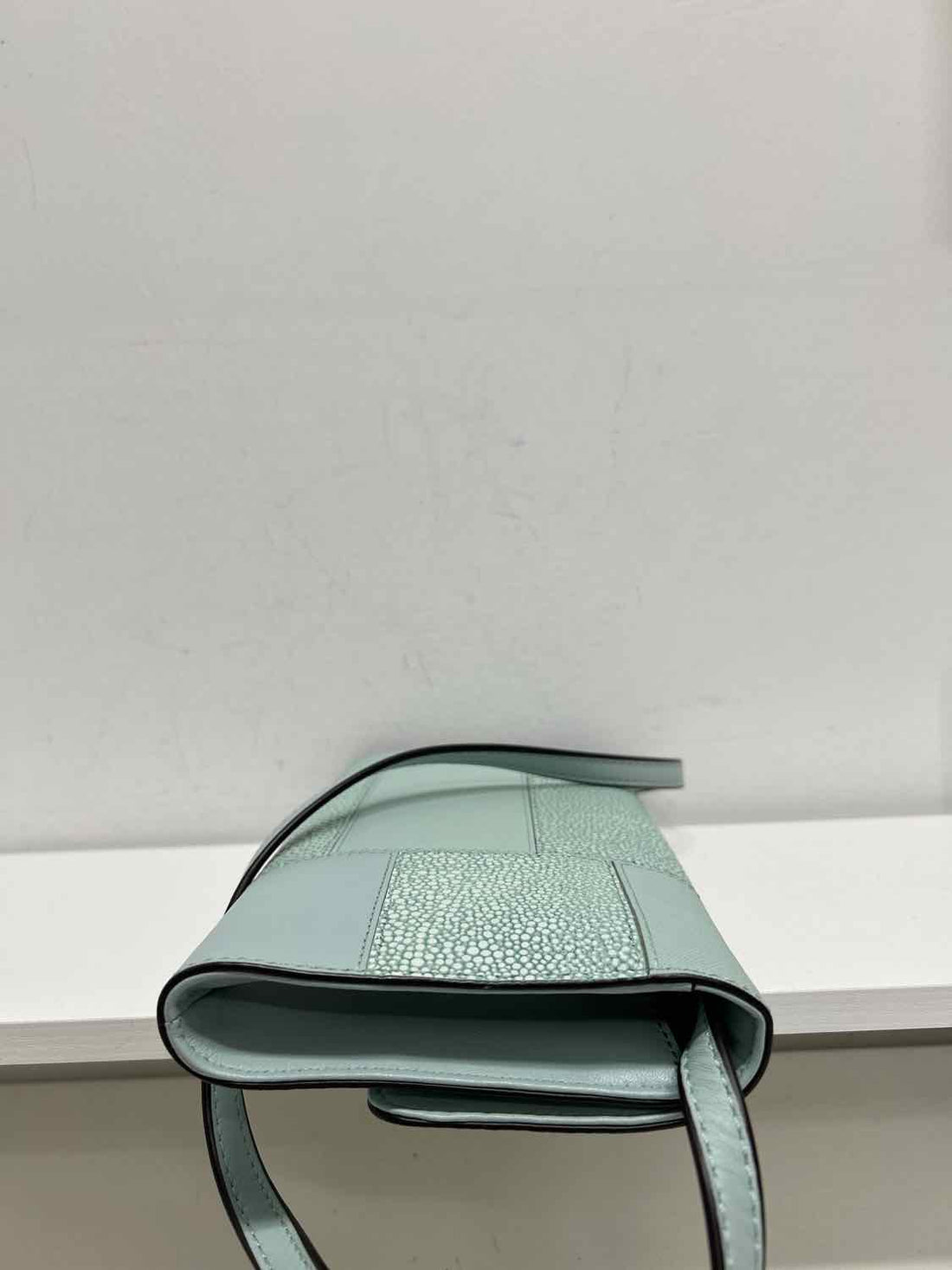 Michael Kors Seafoam Embossed Leather Pre Owned Crossbody