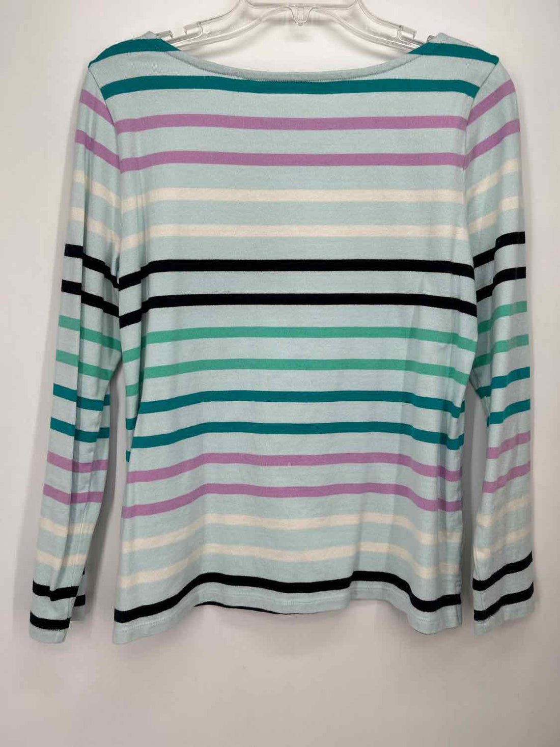 Talbots Size M Light Blue Stripe Long Sleeve