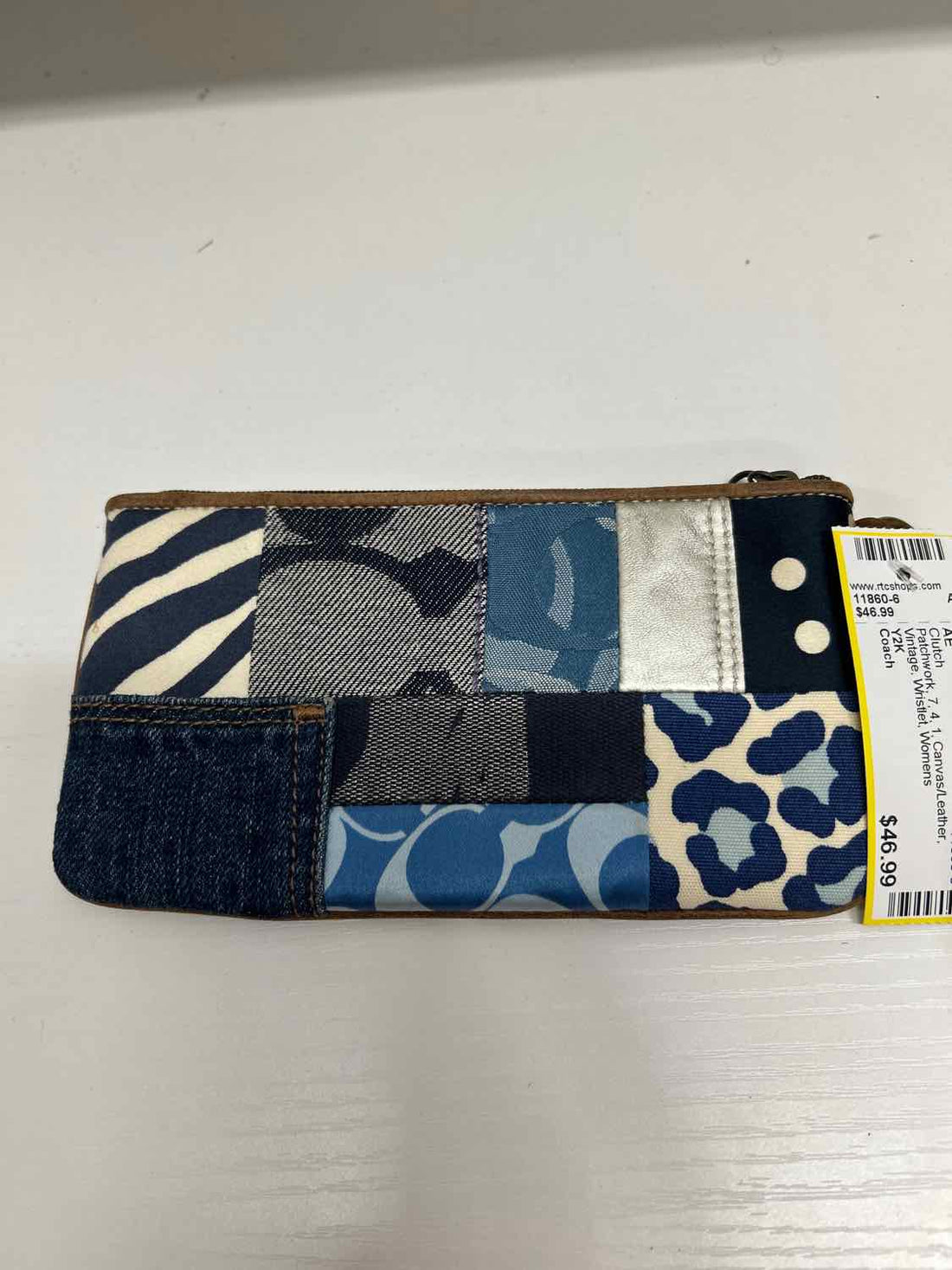 Coach Patchwork Canvas/Leather Vintage Clutch
