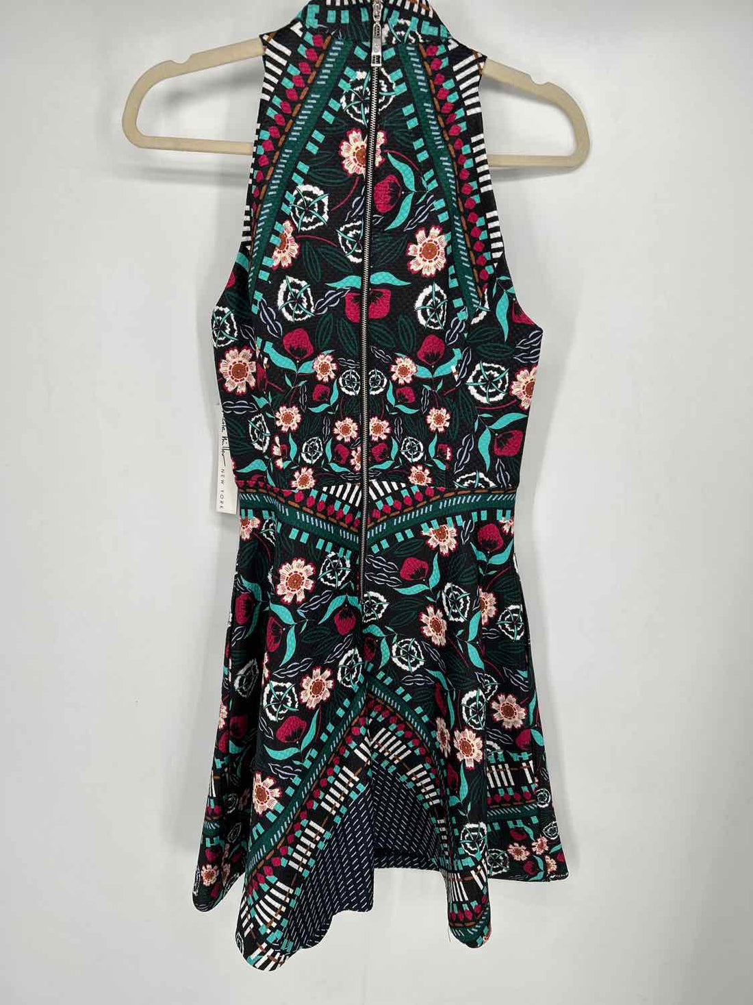 Nicole Miller Size 6 Black Print NWT Dress