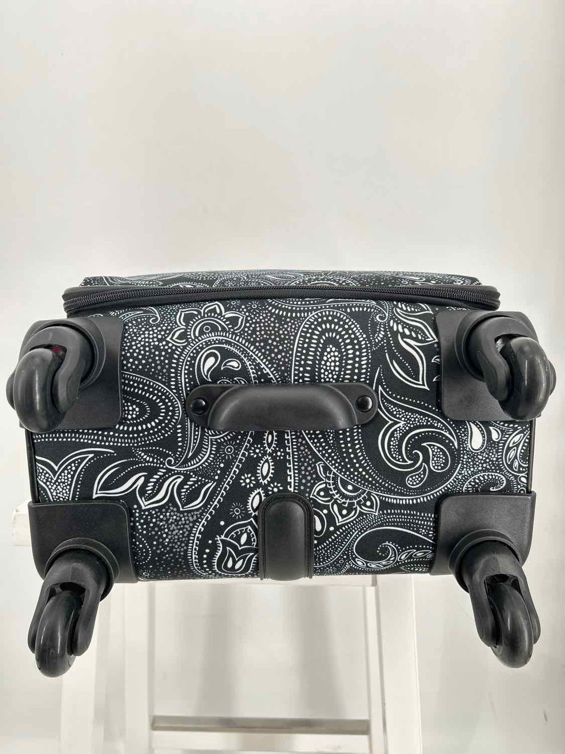 Vera Bradley Black & White Print Canvas Suitcase
