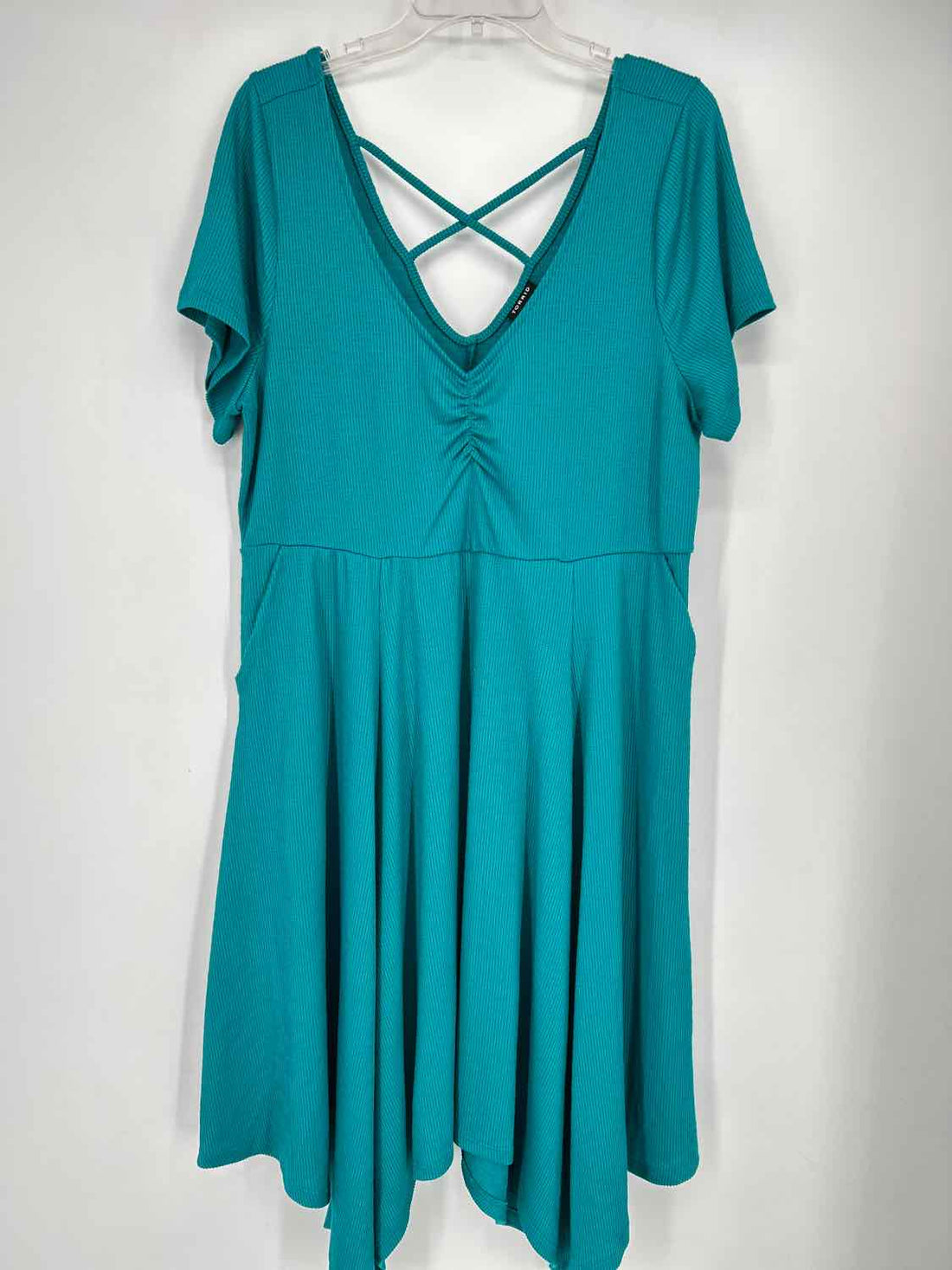 Torrid Size 2X Teal Short Sleeve Dress