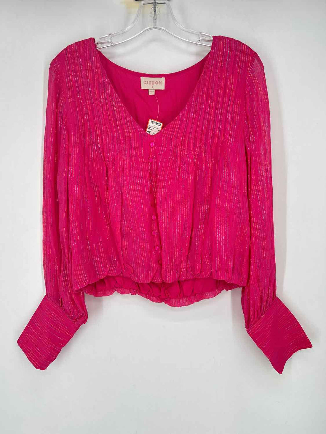 Ciebon Size S Hot pink shimmer Long Sleeve