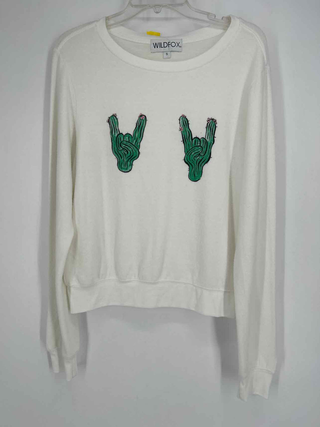 Wild Fox Size S White Sweater