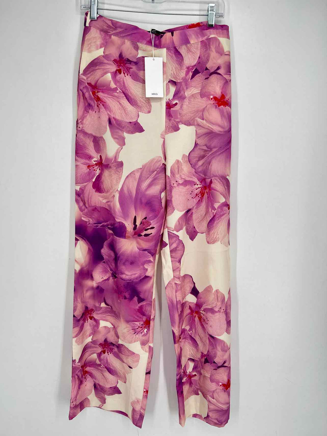 MNG Size M White & Purple Floral NWT Pants