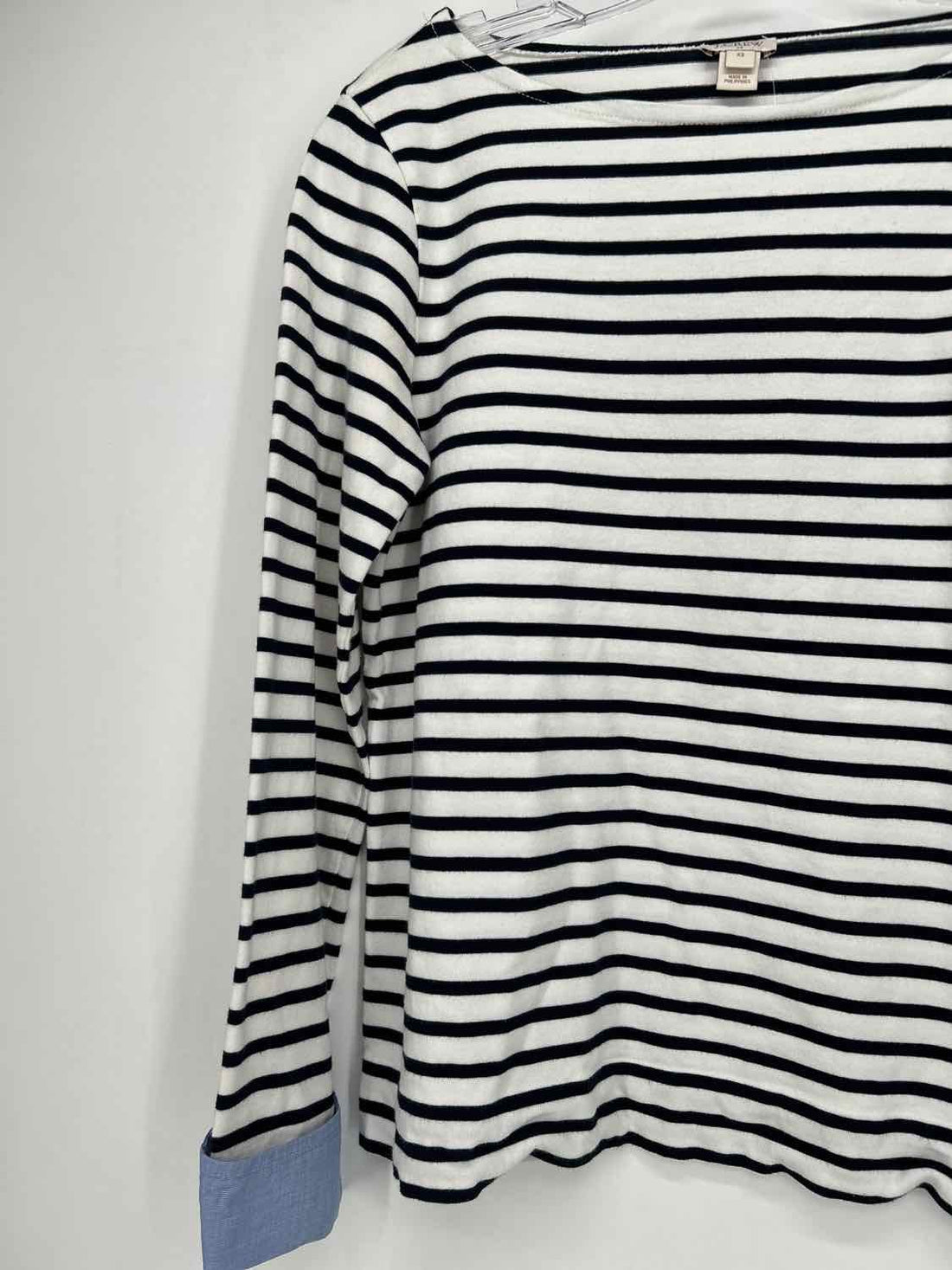 J Crew Size XS Navy Striped Long Sleeve