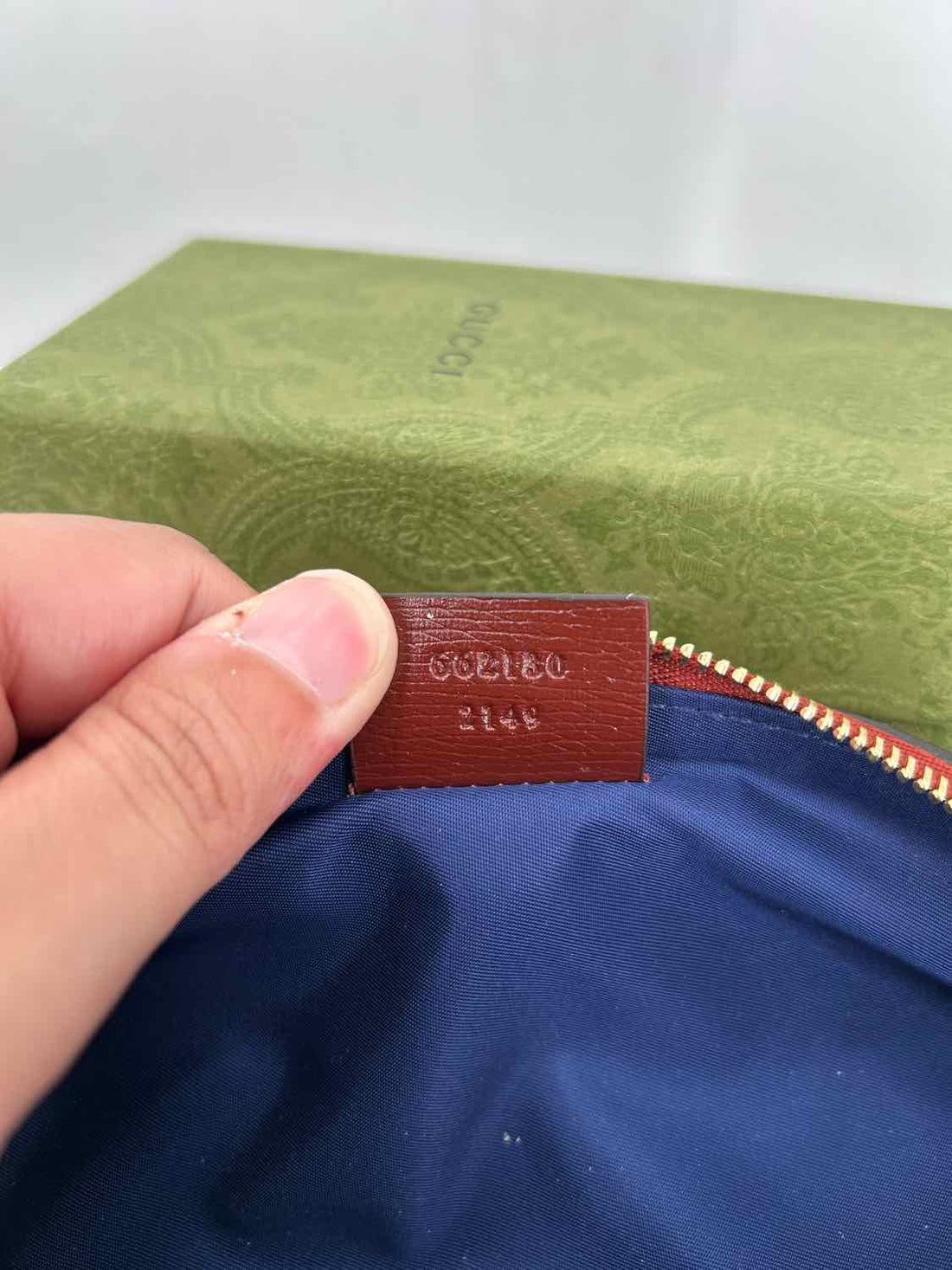 Gucci Pencil Case Leather Red & Blue New In Box LUXURY