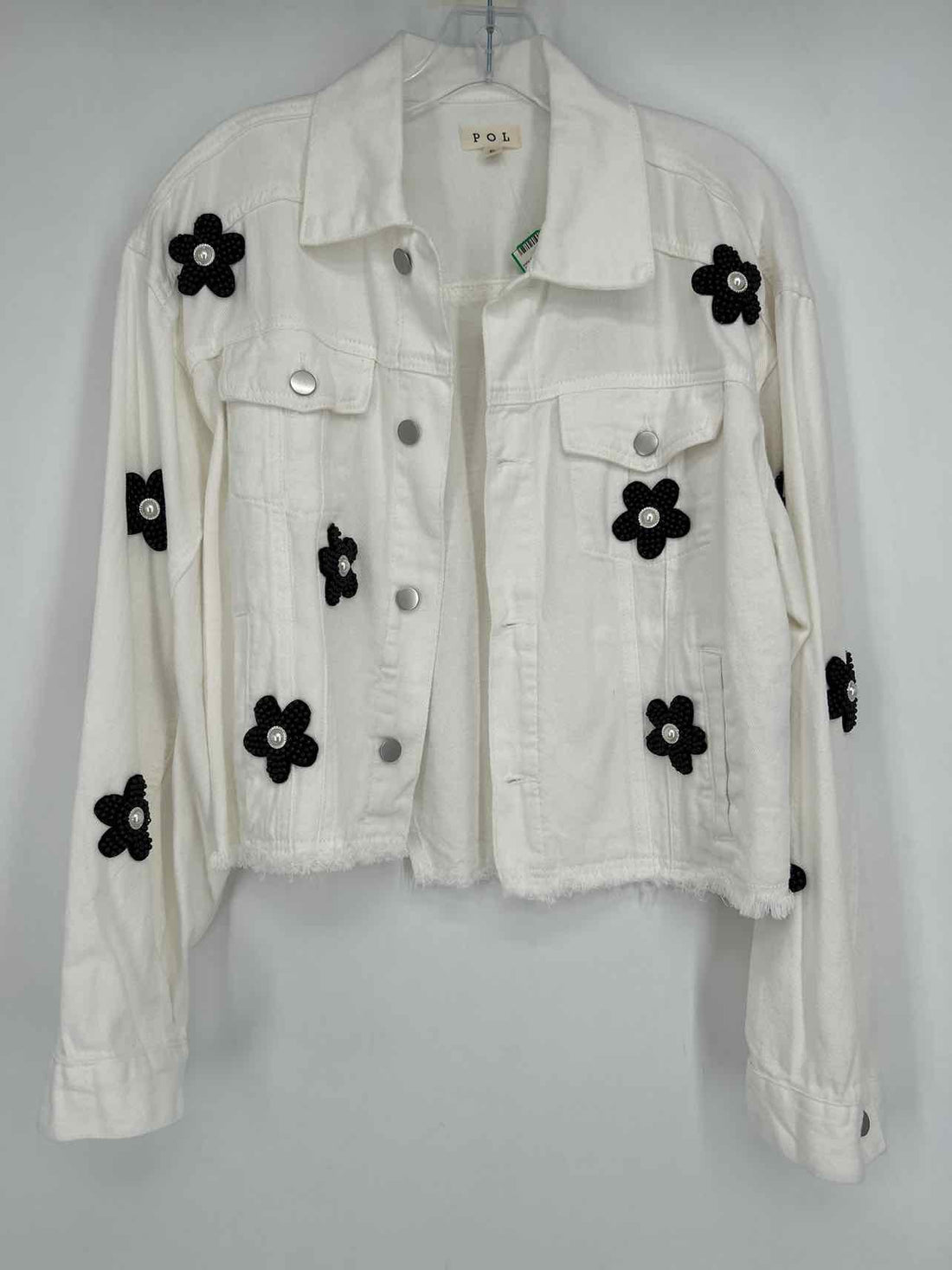 POL Size S White & Black Floral Jacket