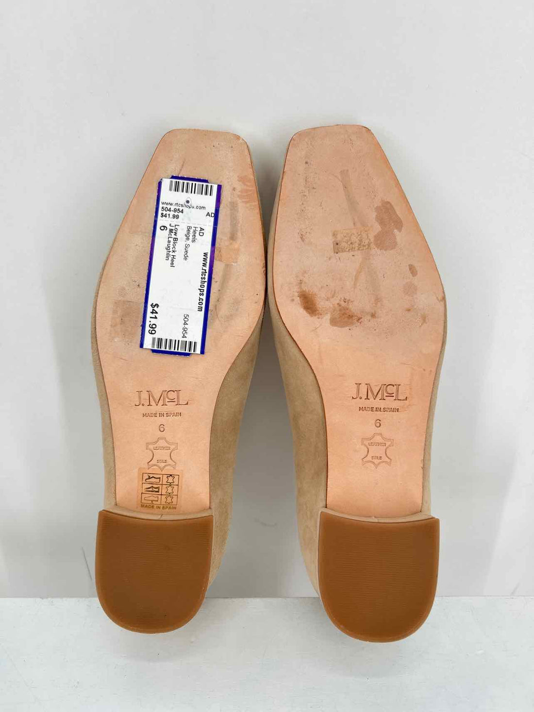 J McLaughlin Women Size 6 Beige Suede Heels