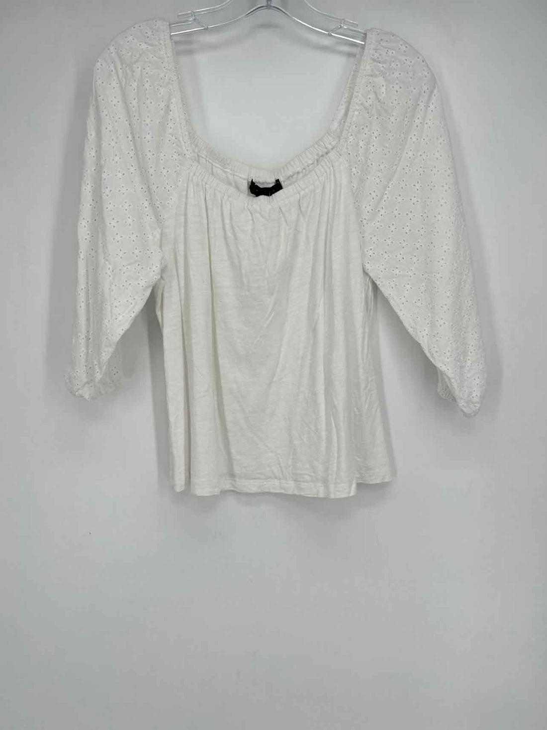 Sanctuary Size L White Eyelet Long Sleeve