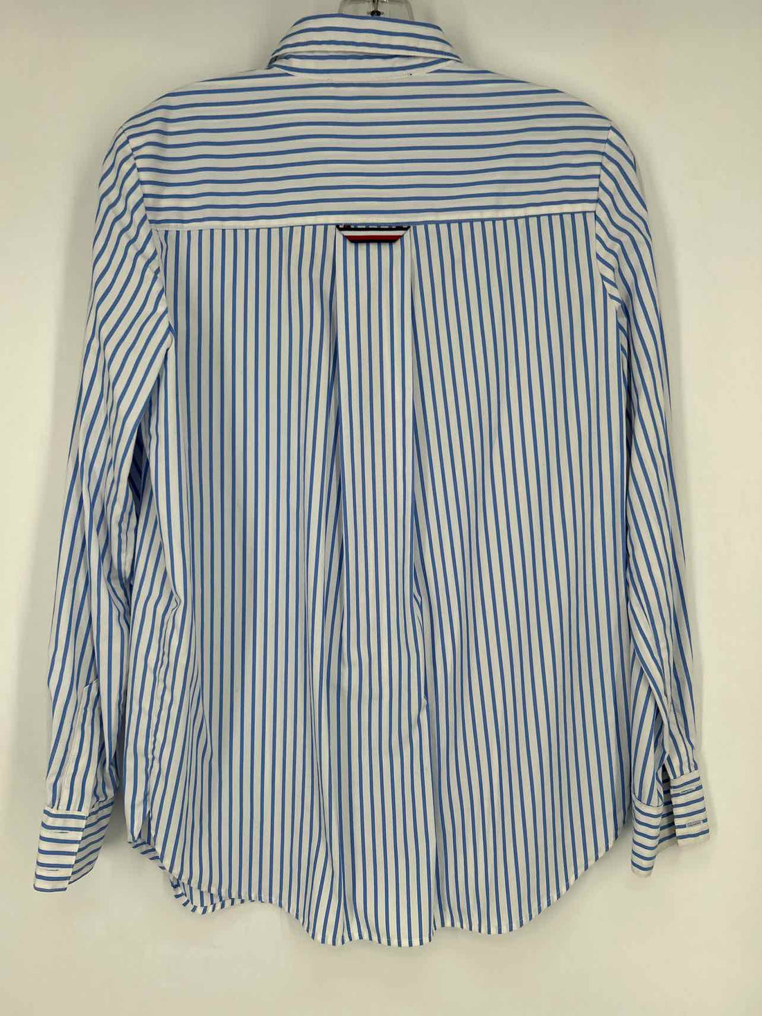 Tommy Hilfiger Size S White & Blue Striped Long Sleeve