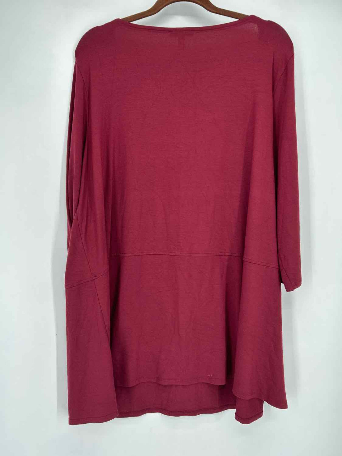 Eileen Fisher Size 3X Dark Maroon Top/Blouse Long Sleeve
