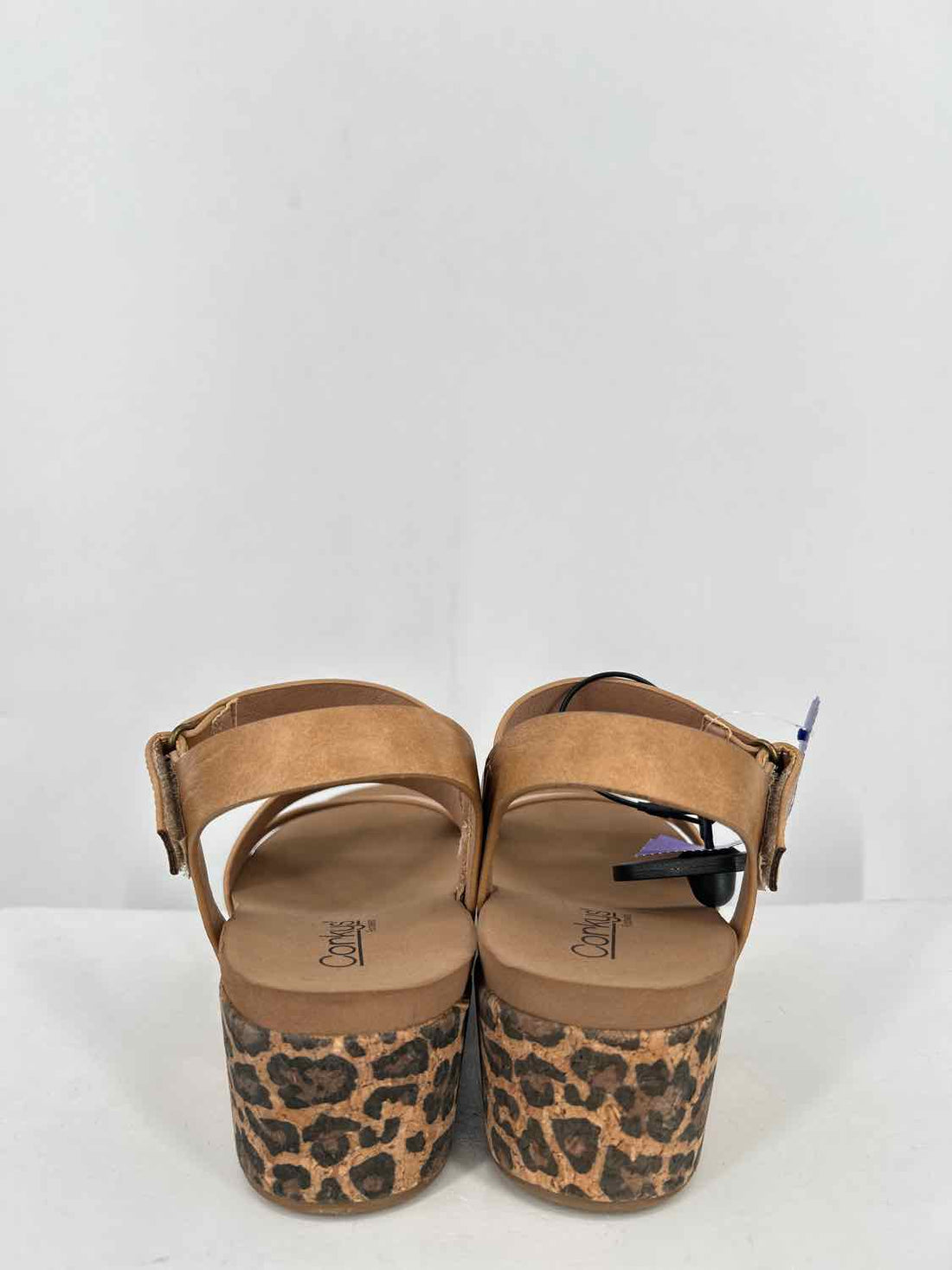 Corkys Women Size 7 Brown & leopard Wedges