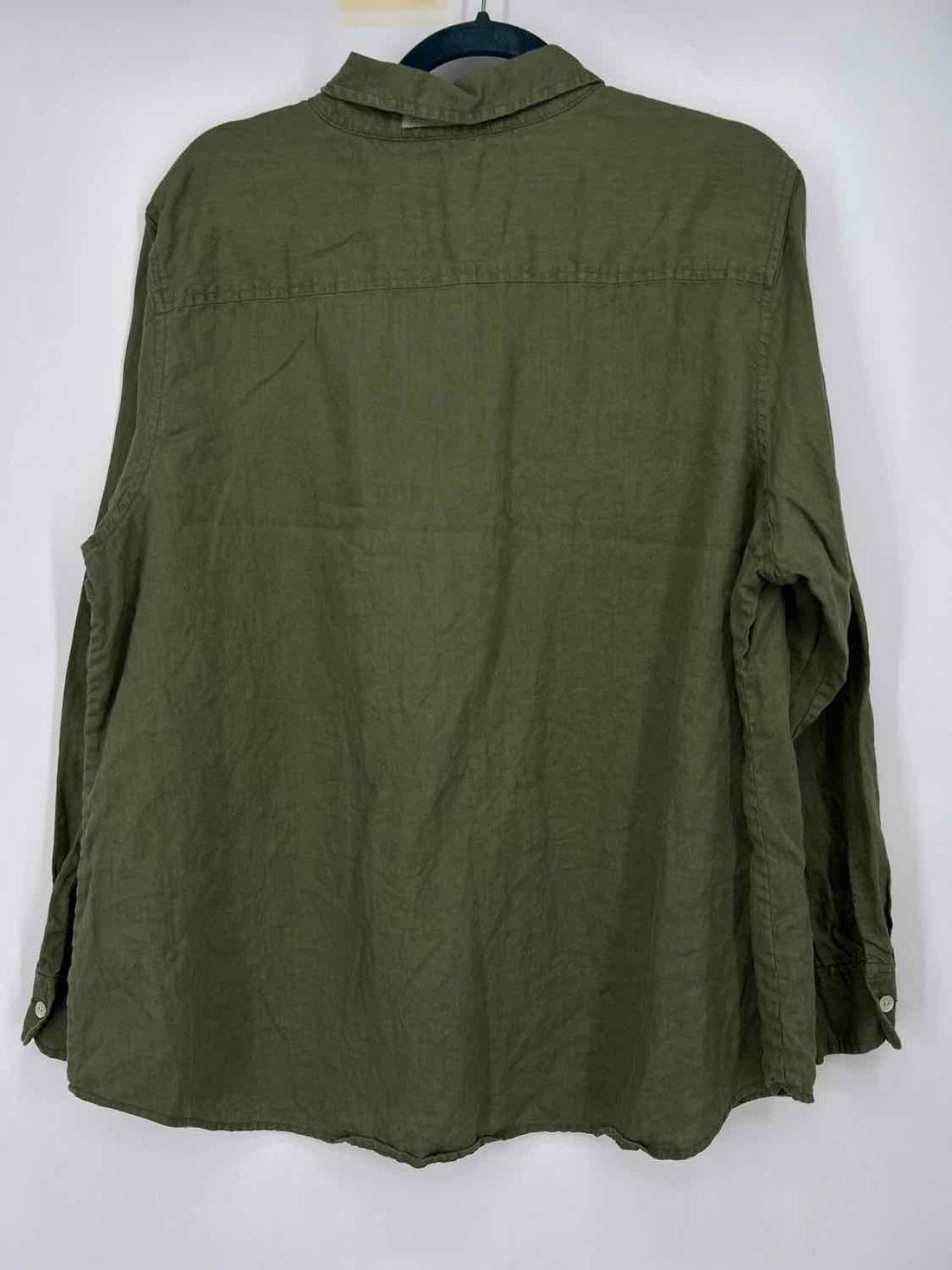 Tommy Bahama Size XL Green Linen 100% Long Sleeve