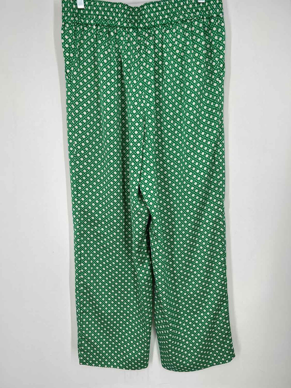 Talbots Size S Green Print Satin Pants