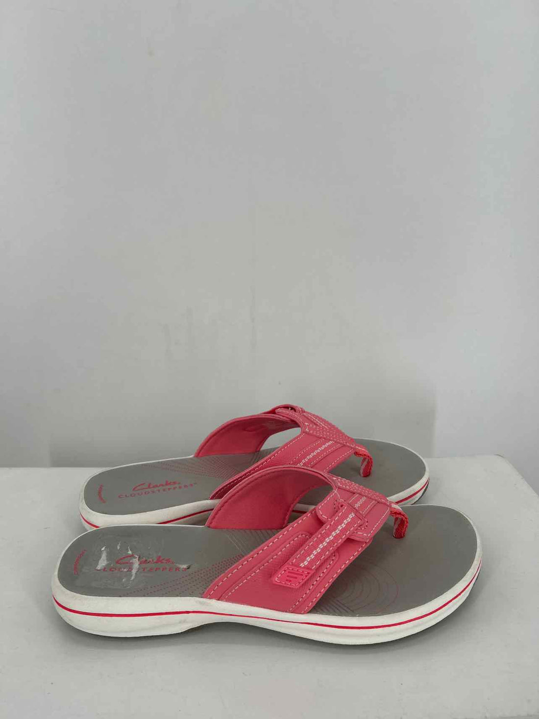 Clarks Women Size 6 Pink & White Sandals