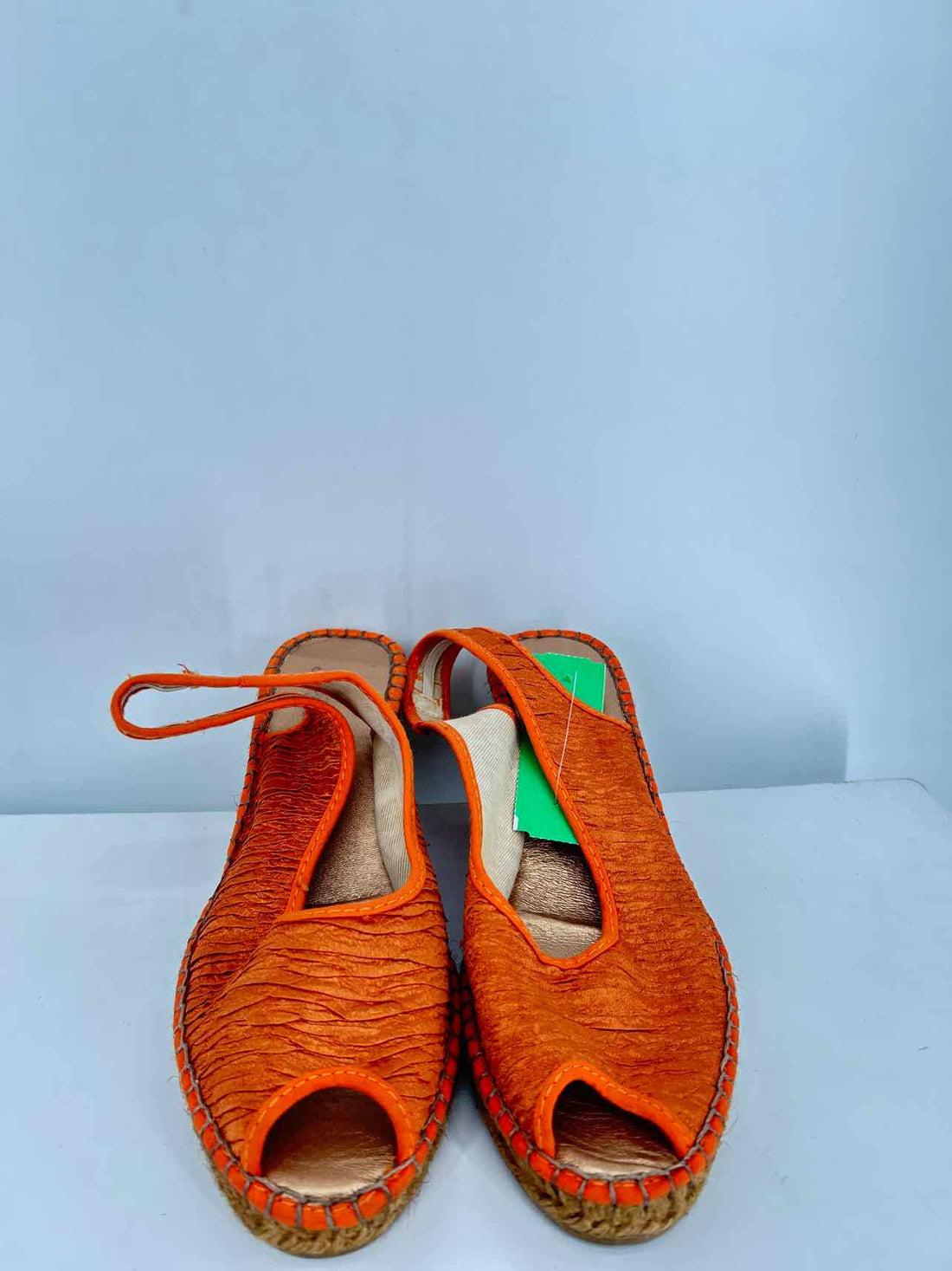 Azura Women Size 38 (7.5-8) Orange Espadrilles Wedges