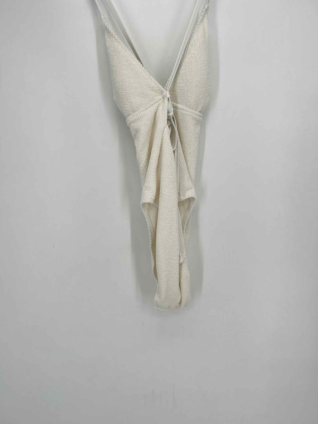 Good American Size L/XL White Textured NWT Swimsuit 1 Piece