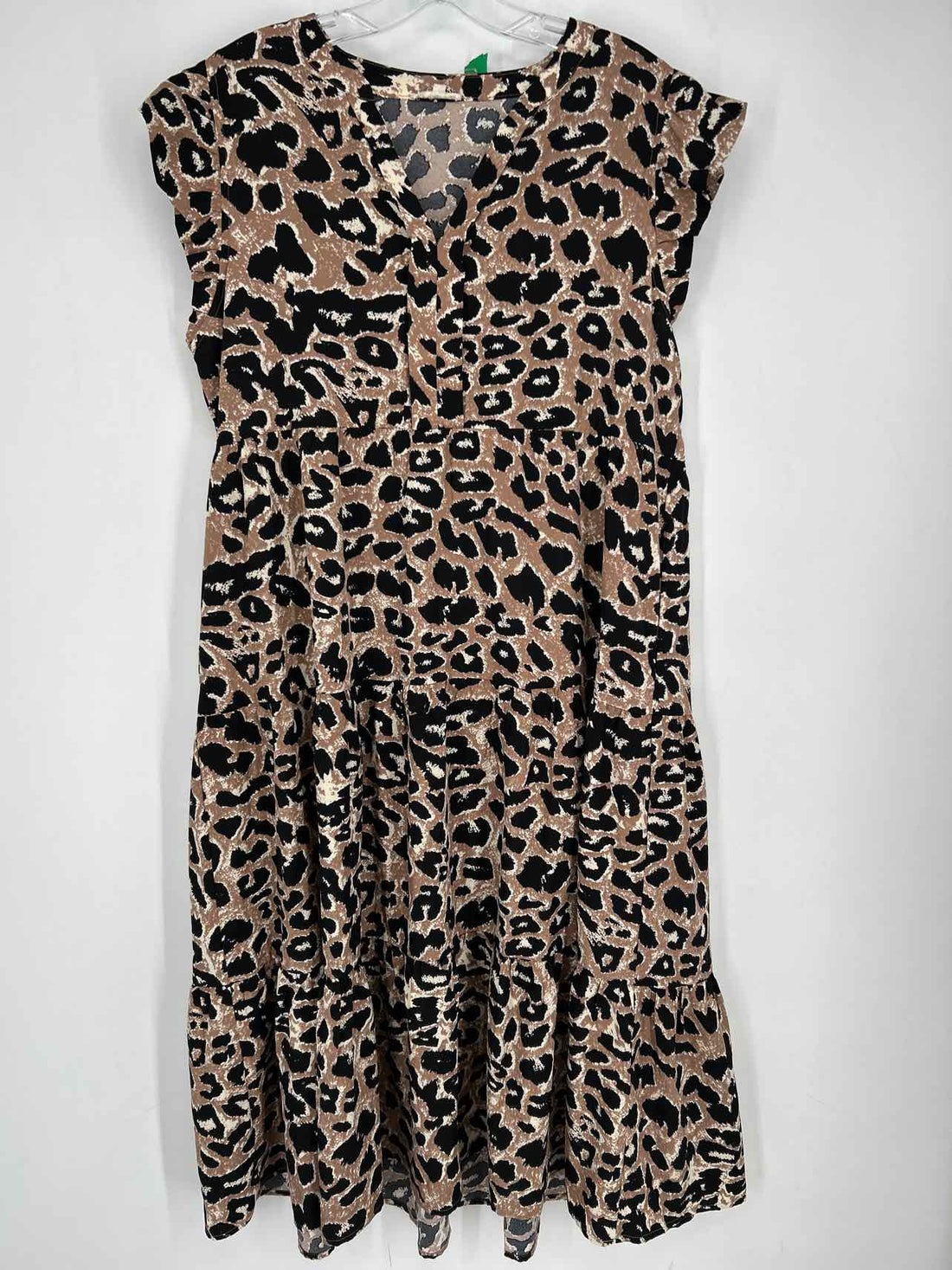 Jodifl Size M Leopard Short Sleeve Dress
